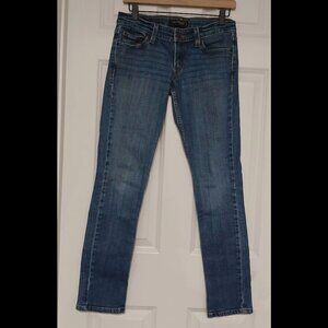 Levi’s 524 Too Superlow Jeans Distressed Women Sz 5 M Skinny Low Rise Pockets